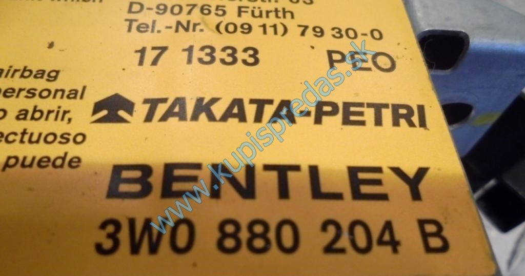 Airbag spolujazdca BENTLEY CONTINENTAL 3W0